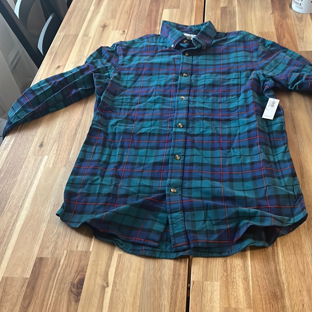 NWT old navy plaid heavy button down men’s Tall M